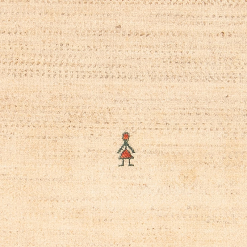Gabbeh Persisch Teppich 82x171cm - Perserteppich Wollteppich - creme