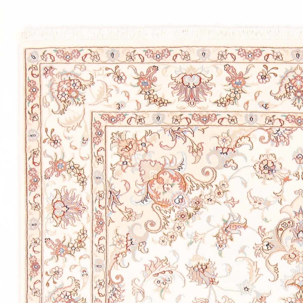 Täbriz - 50 Raj Teppich 149x200cm - Perserteppich - creme