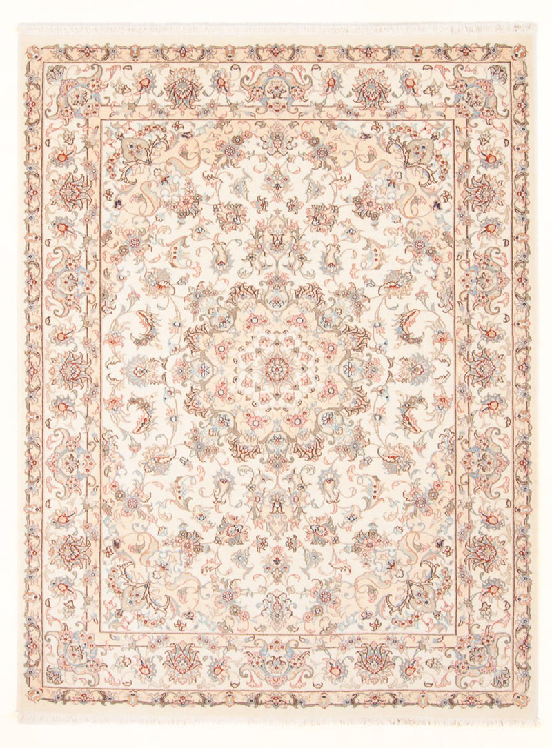 Täbriz - 50 Raj Teppich 150x203cm - Perserteppich - creme