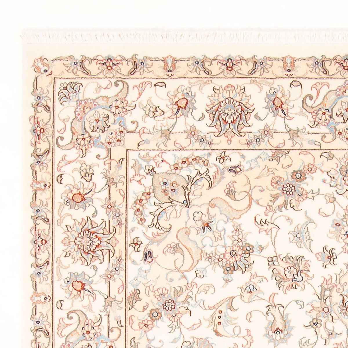 Täbriz - 50 Raj Teppich 150x203cm - Perserteppich - creme
