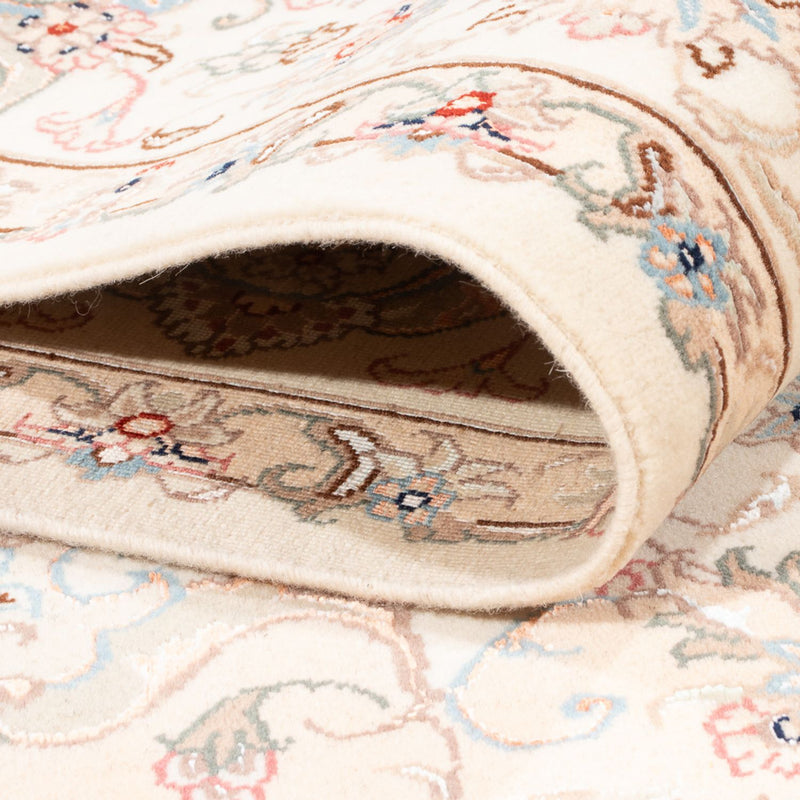 Täbriz - 50 Raj Teppich 150x203cm - Perserteppich - creme