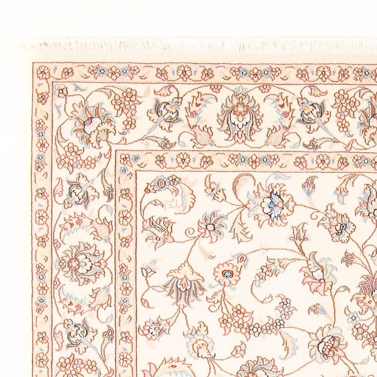 Täbriz - 50 Raj Teppich 148x205cm - Perserteppich - creme