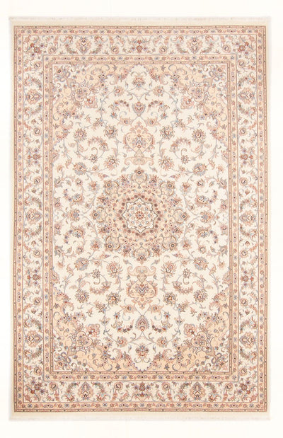 Täbriz - 50 Raj Teppich 197x302cm - Perserteppich - creme