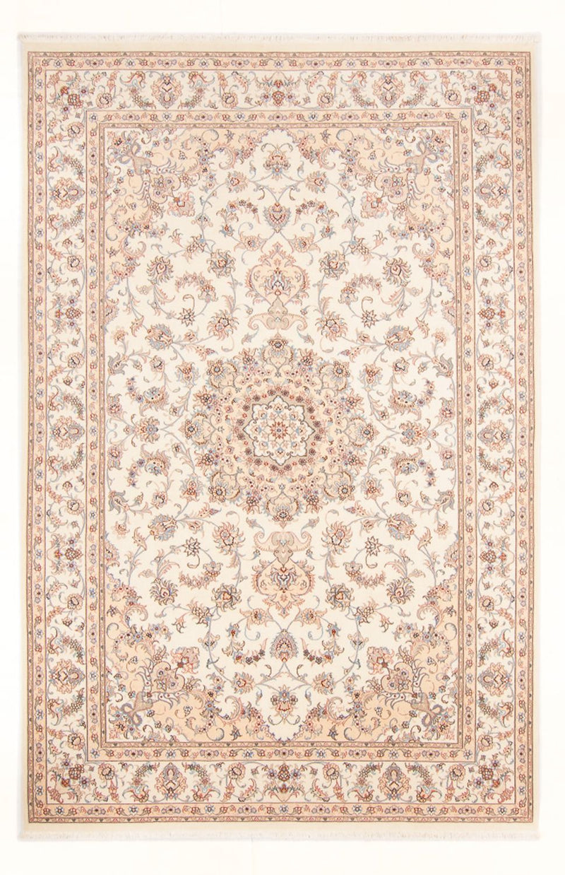 Täbriz - 50 Raj Teppich 197x302cm - Perserteppich - creme