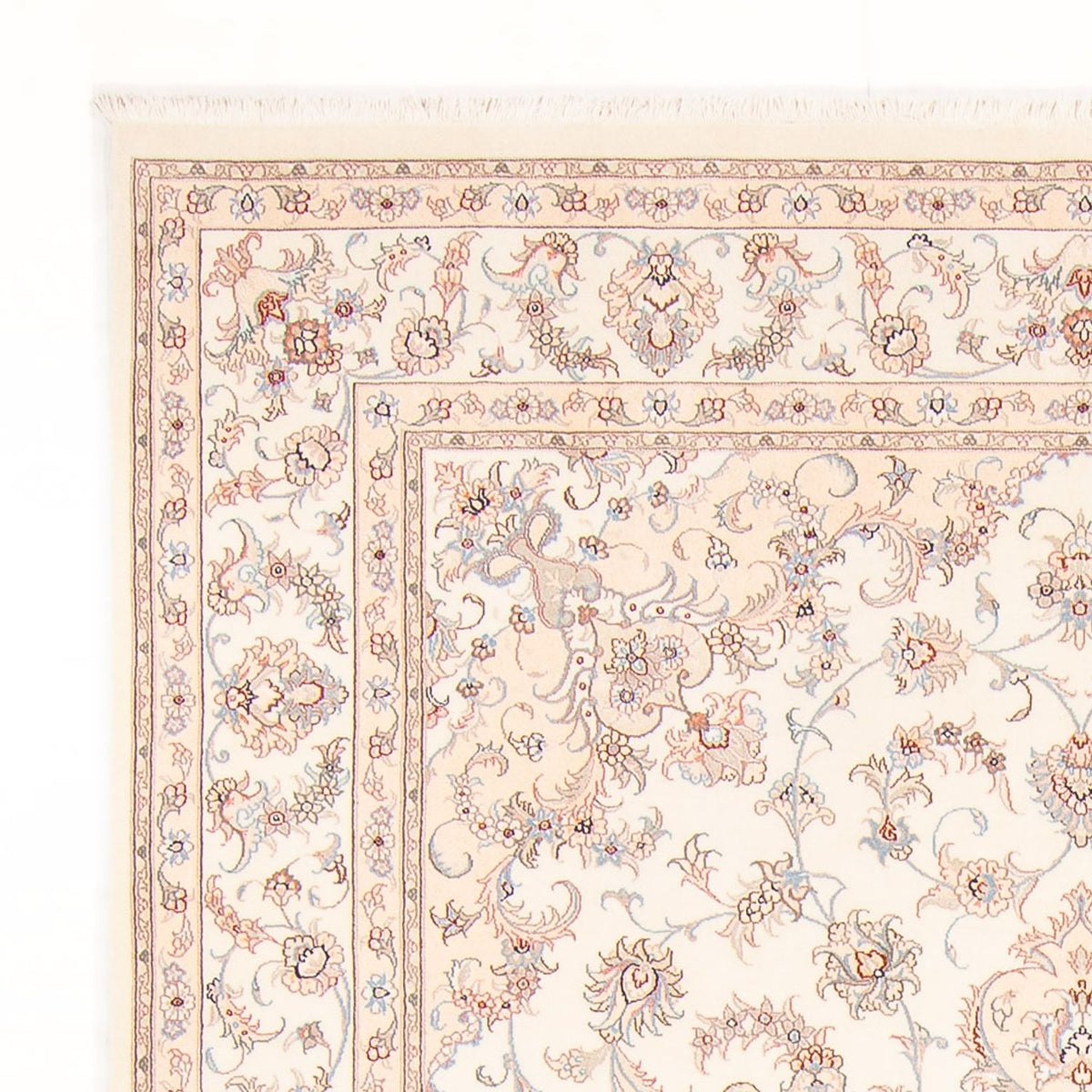 Täbriz - 50 Raj Teppich 197x302cm - Perserteppich - creme