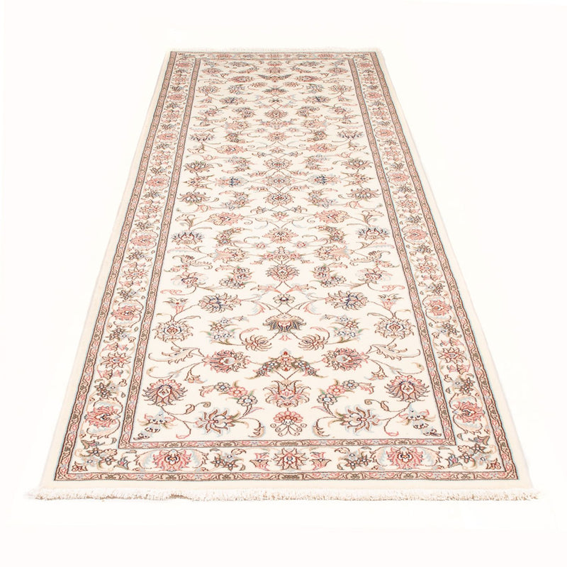 Täbriz - 50 Raj Teppich 91x298cm - Perserteppich - creme