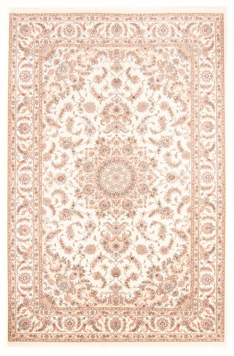 Täbriz - 50 Raj Teppich 195x297cm - Perserteppich - creme