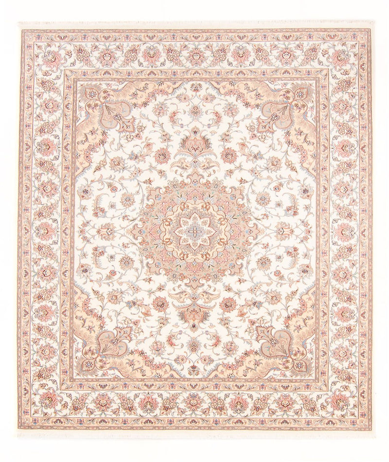 Täbriz - 50 Raj Teppich 198x252cm - Perserteppich - creme