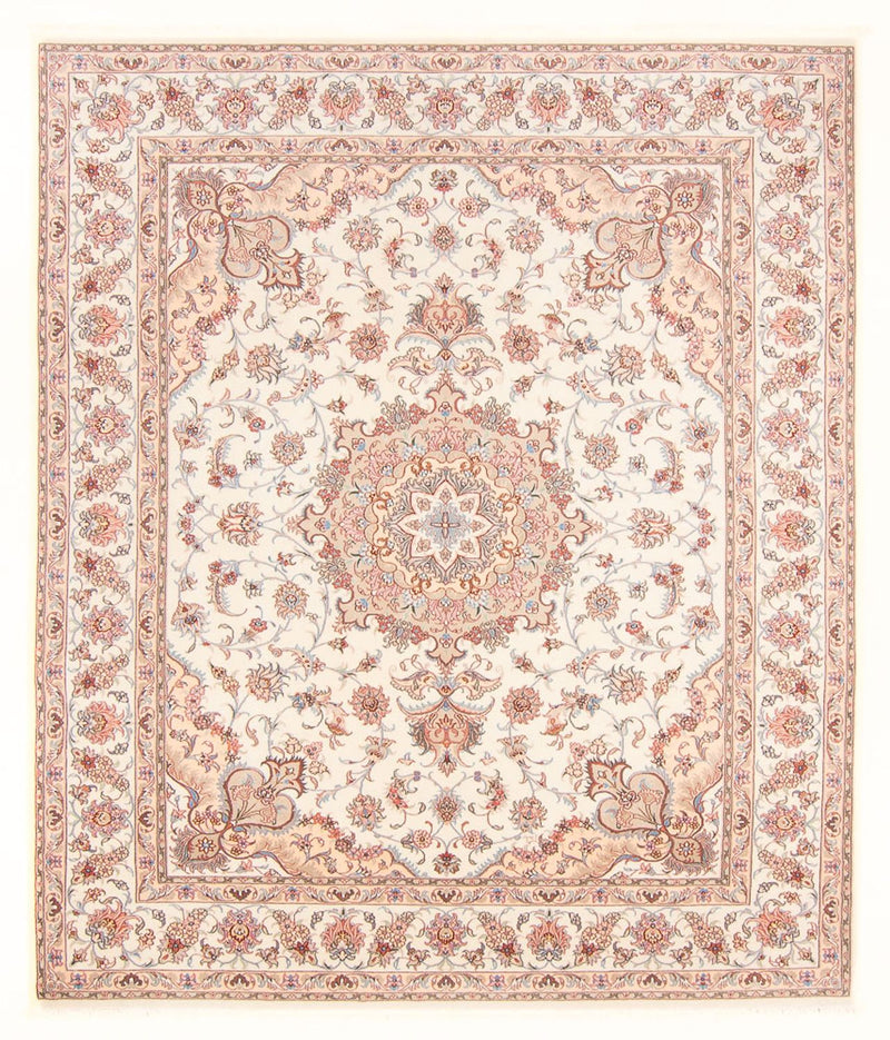 Täbriz - 50 Raj Teppich 199x252cm - Perserteppich - creme