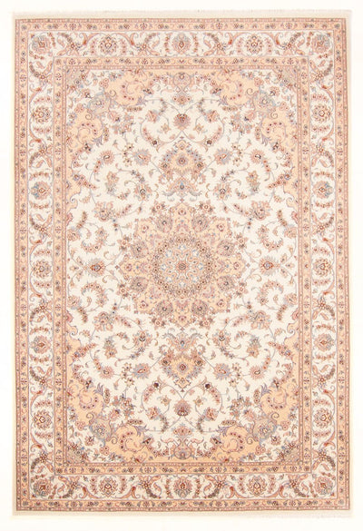 Täbriz - 50 Raj Teppich 197x293cm - Perserteppich - creme