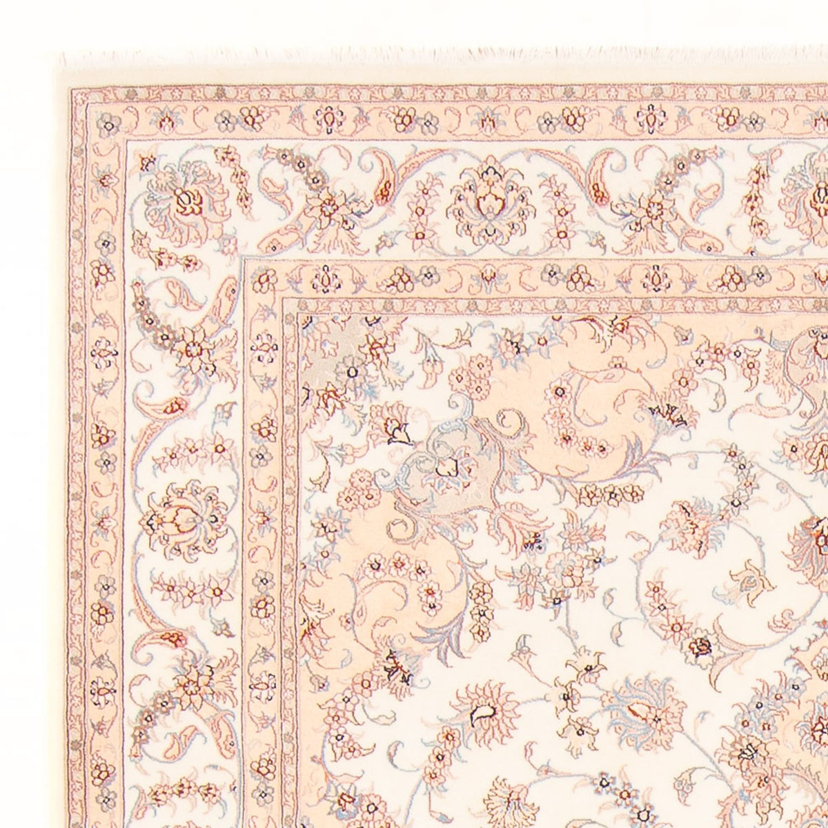 Täbriz - 50 Raj Teppich 197x293cm - Perserteppich - creme