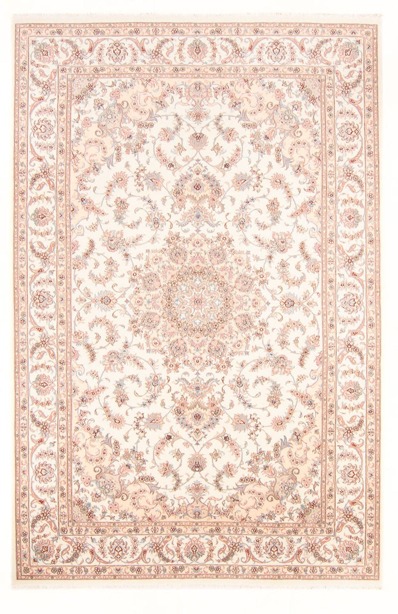 Täbriz - 50 Raj Teppich 196x300cm - Perserteppich - creme