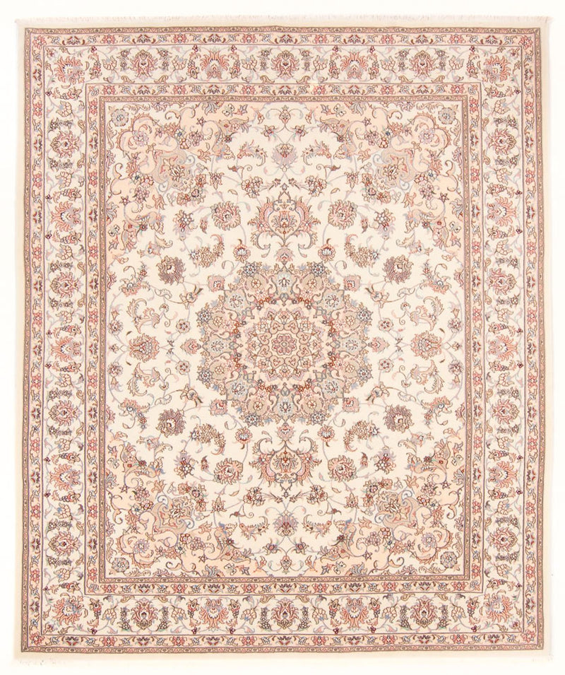 Täbriz - 50 Raj Teppich 198x248cm - Perserteppich - creme