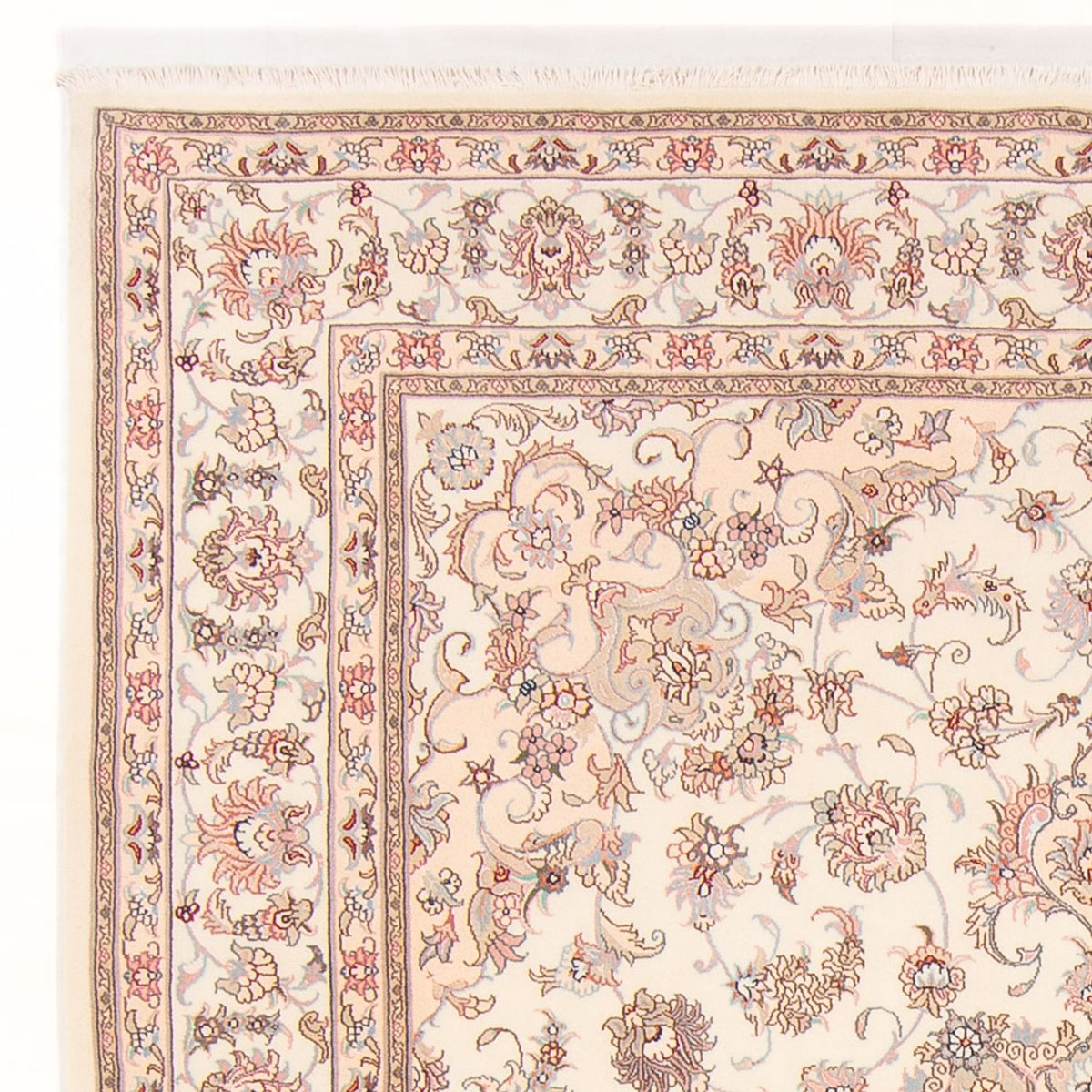 Täbriz - 50 Raj Teppich 198x248cm - Perserteppich - creme