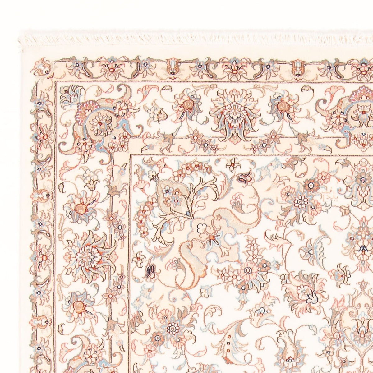 Täbriz - 50 Raj Teppich 150x205cm - Perserteppich - creme
