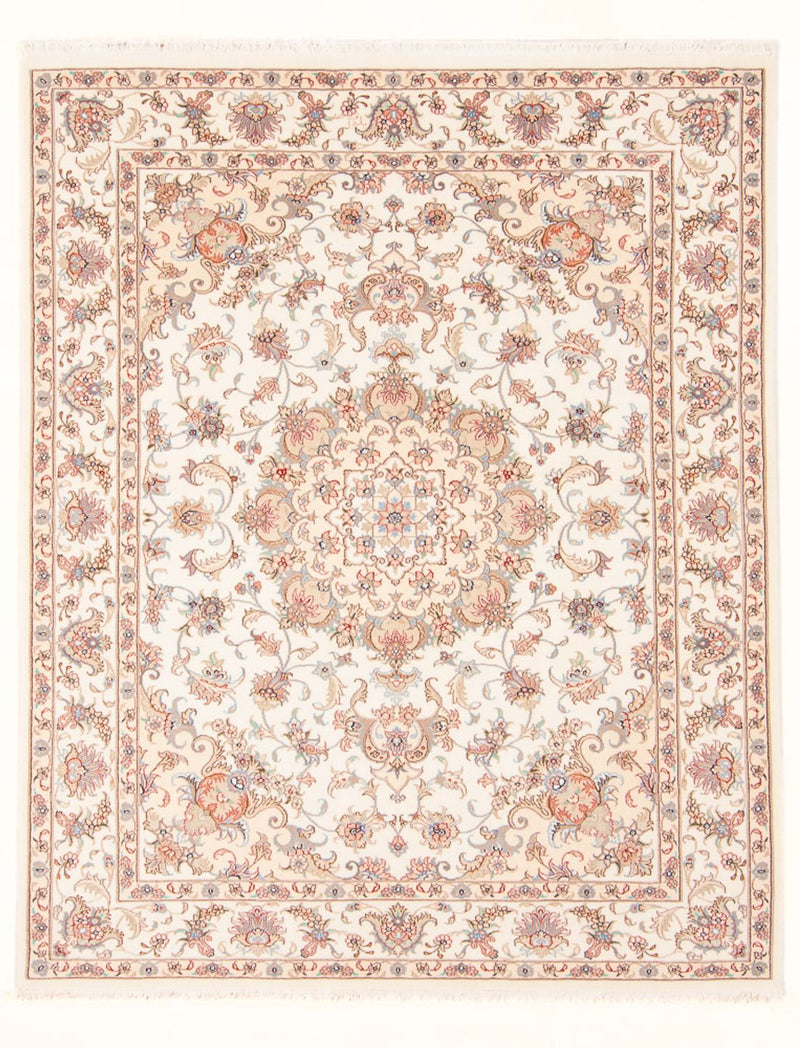 Täbriz - 50 Raj Teppich 150x197cm - Perserteppich - creme
