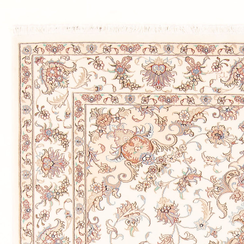 Täbriz - 50 Raj Teppich 150x197cm - Perserteppich - creme