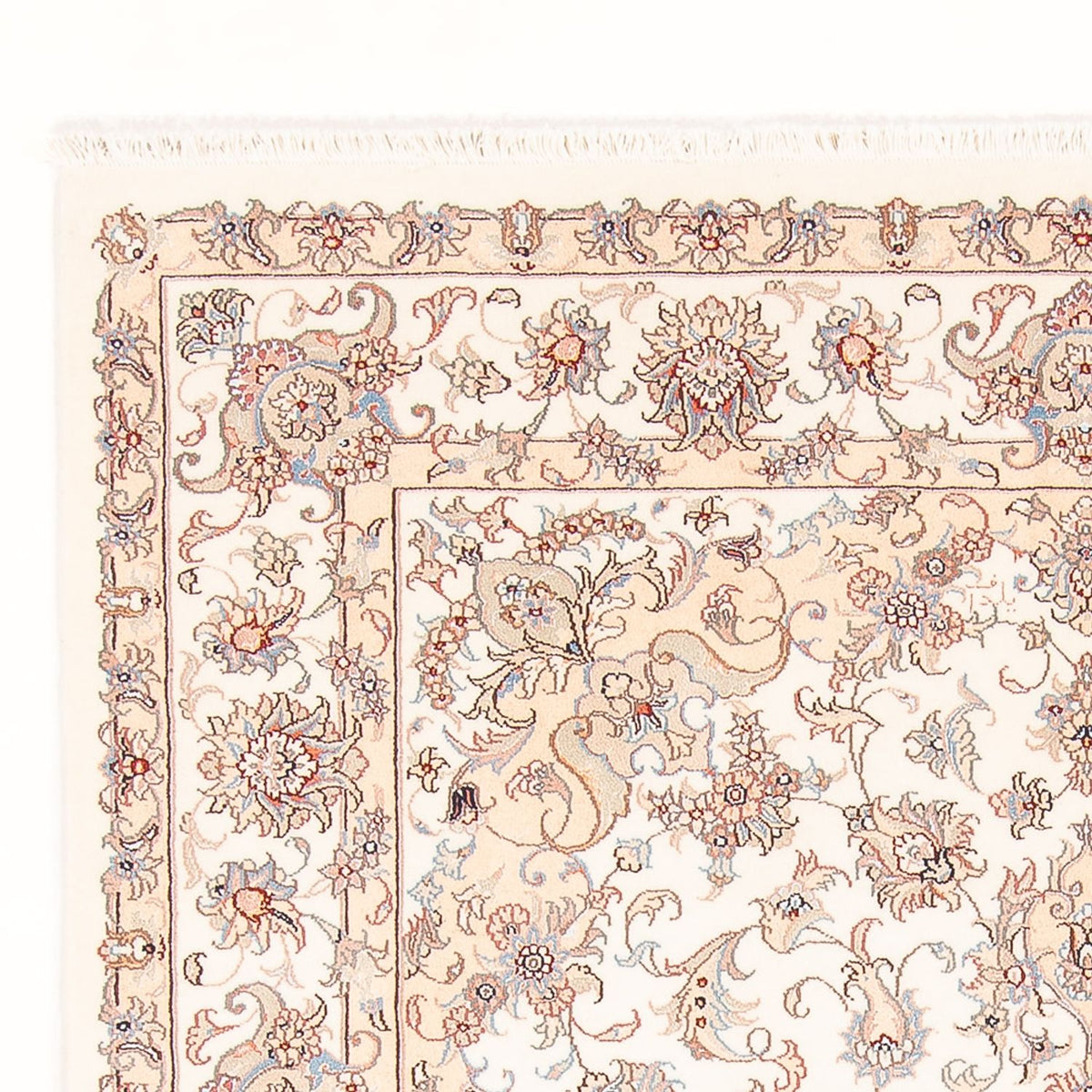Täbriz - 50 Raj Teppich 151x200cm - Perserteppich - creme