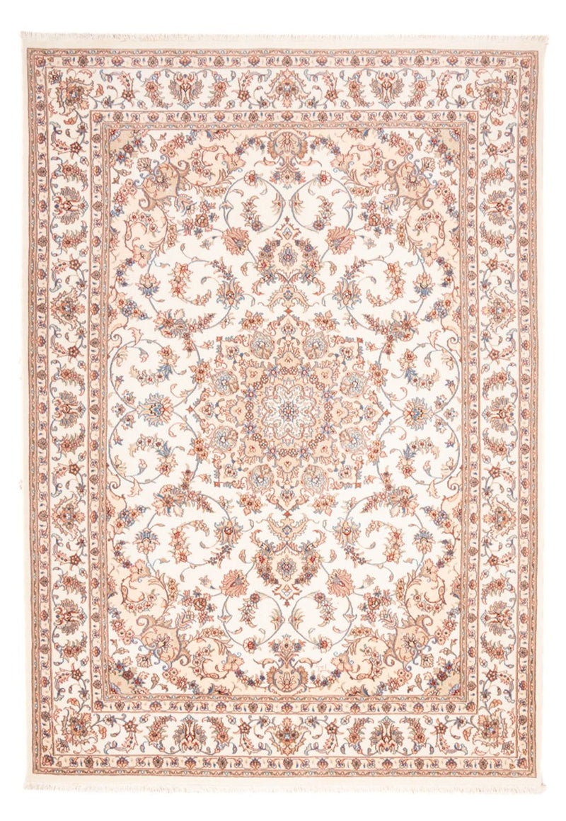 Täbriz - 50 Raj Teppich 169x232cm - Perserteppich - creme
