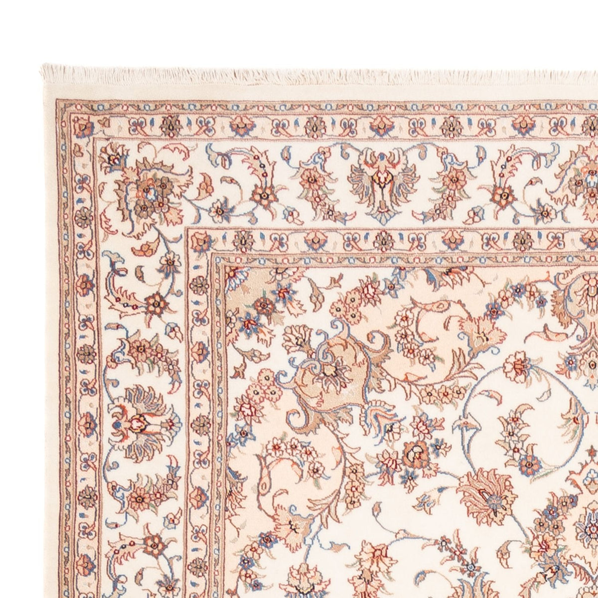 Täbriz - 50 Raj Teppich 169x232cm - Perserteppich - creme