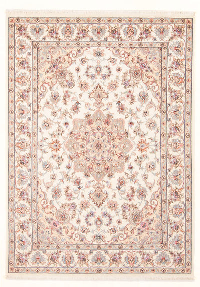 Täbriz - 50 Raj Teppich 147x204cm - Perserteppich - creme