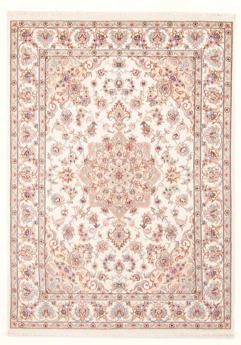 Täbriz - 50 Raj Teppich 147x204cm - Perserteppich - creme