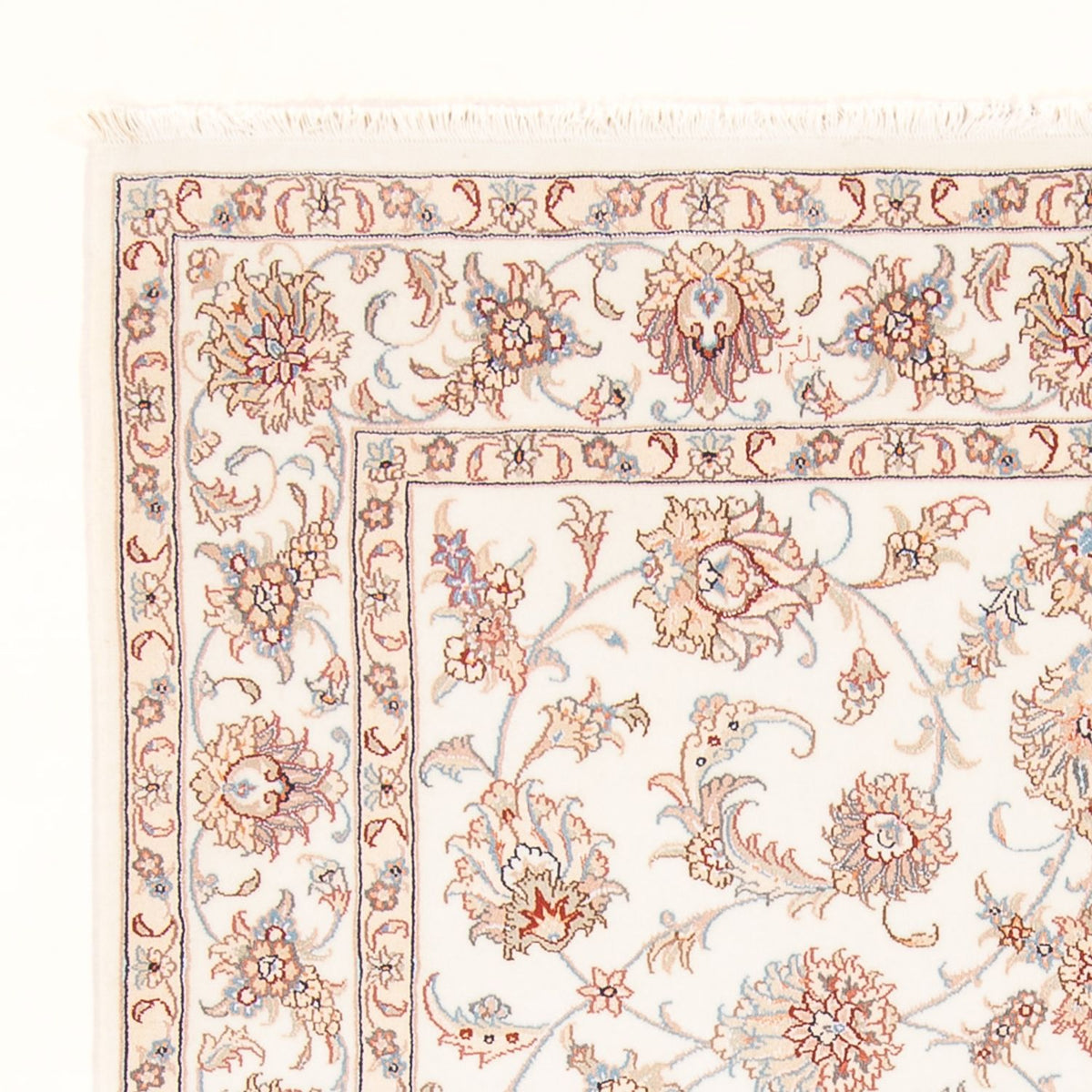 Täbriz - 50 Raj Teppich 150x201cm - Perserteppich - creme