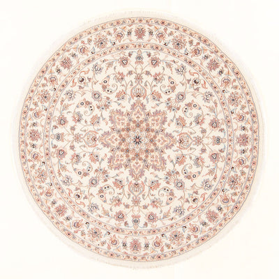 Täbriz - 50 Raj Teppich 150x158cm - Perserteppich - creme