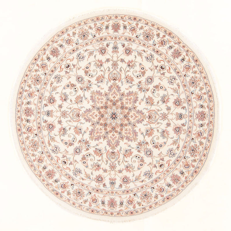 Täbriz - 50 Raj Teppich 150x158cm - Perserteppich - creme