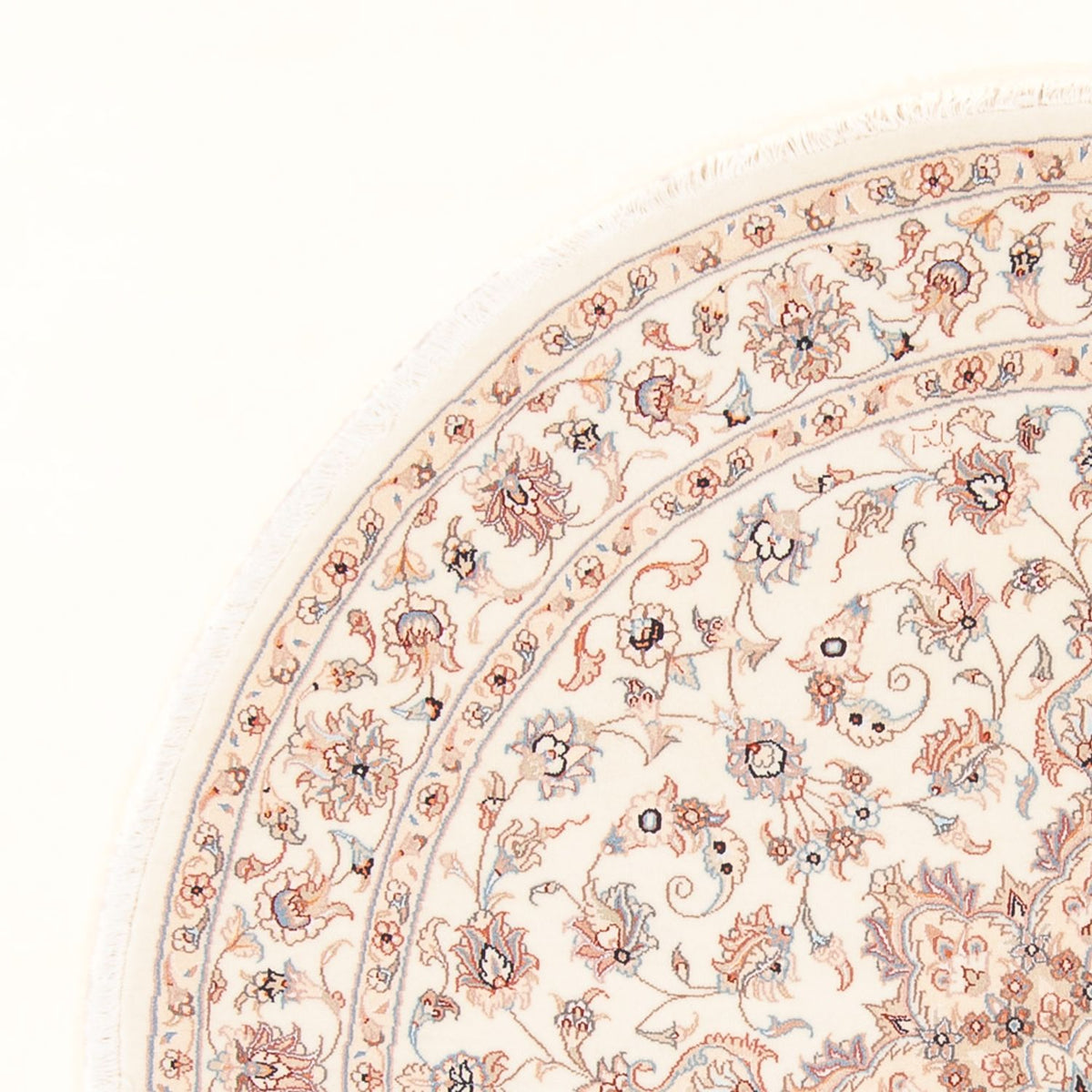 Täbriz - 50 Raj Teppich 150x158cm - Perserteppich - creme