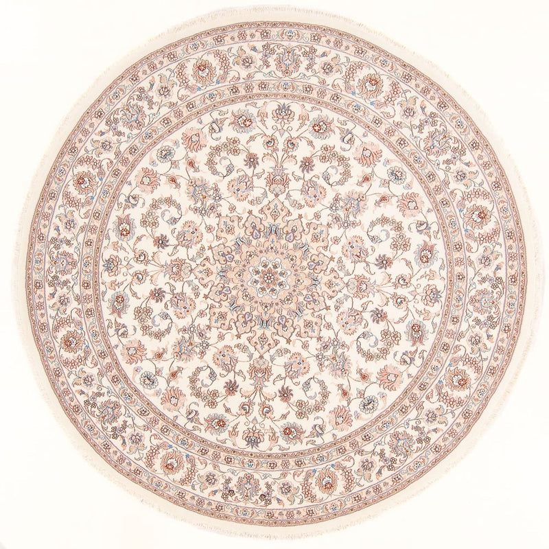 Täbriz - 50 Raj Teppich 196x202cm - Perserteppich - creme