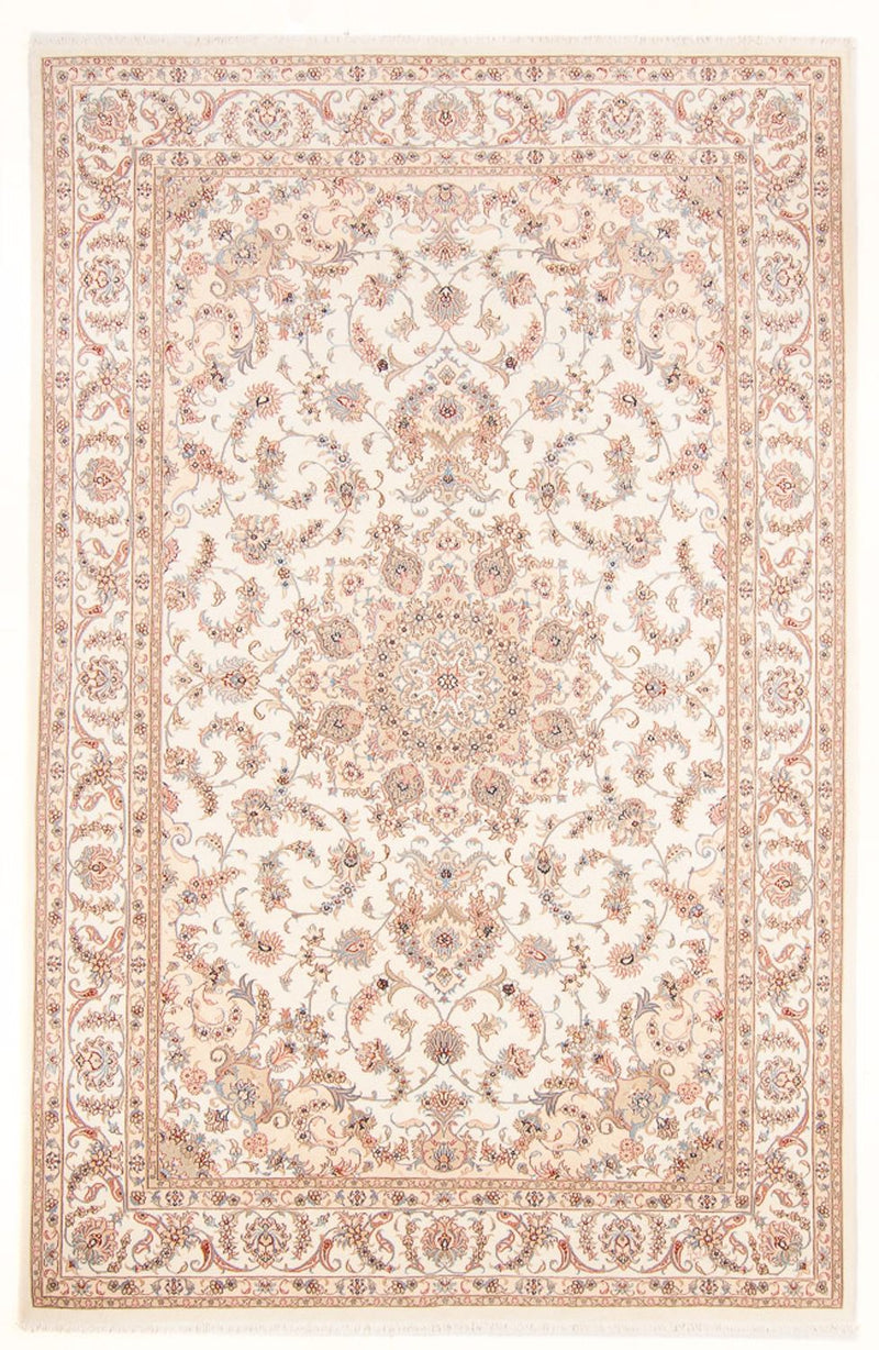 Täbriz - 50 Raj Teppich 198x305cm - Perserteppich - creme