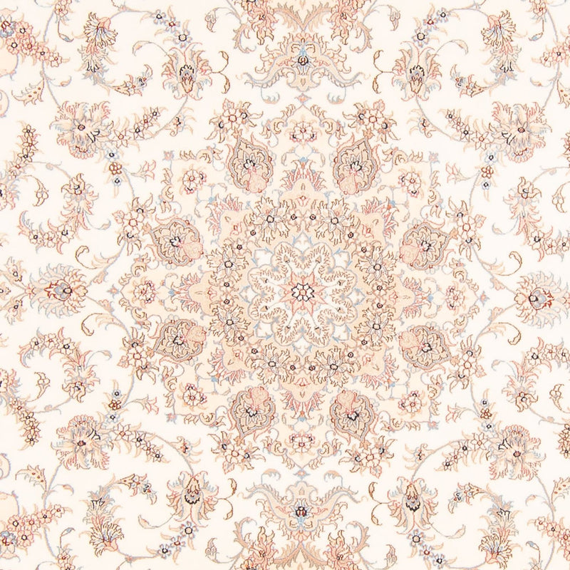 Täbriz - 50 Raj Teppich 198x305cm - Perserteppich - creme