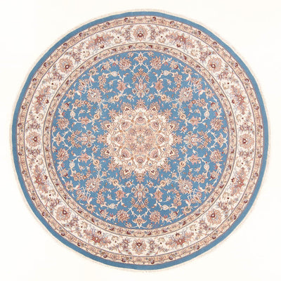 Täbriz - 50 Raj Teppich 200x200cm - Perserteppich - hellblau