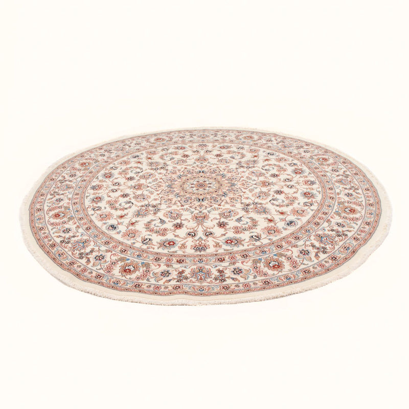 Täbriz - 50 Raj Teppich 200x200cm - Perserteppich - creme