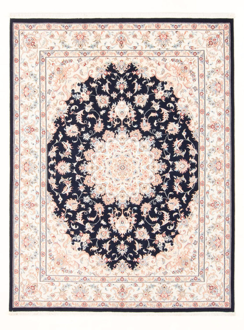 Täbriz - 50 Raj Teppich 149x200cm - Perserteppich - dunkelblau