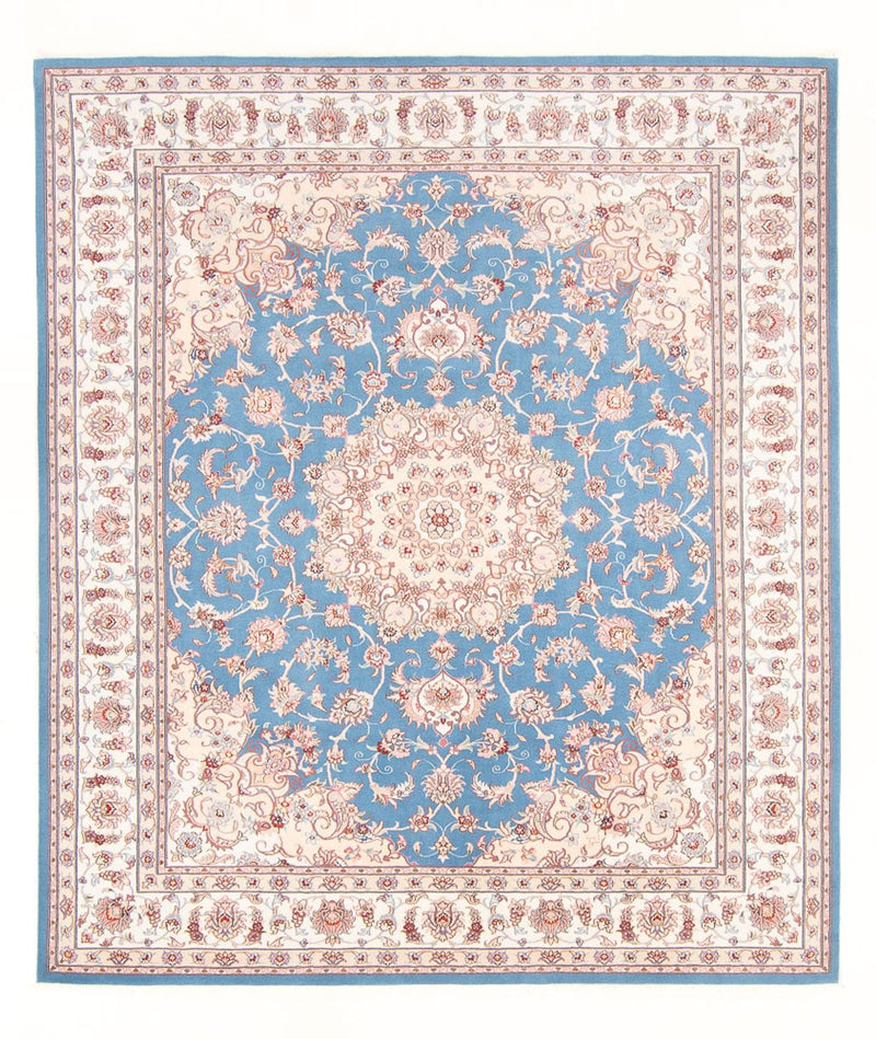 Täbriz - 50 Raj Teppich 197x253cm - Perserteppich - hellblau