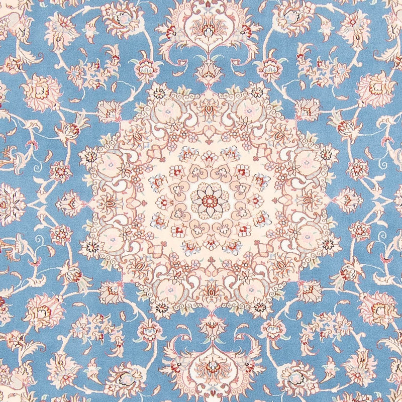 Täbriz - 50 Raj Teppich 197x253cm - Perserteppich - hellblau