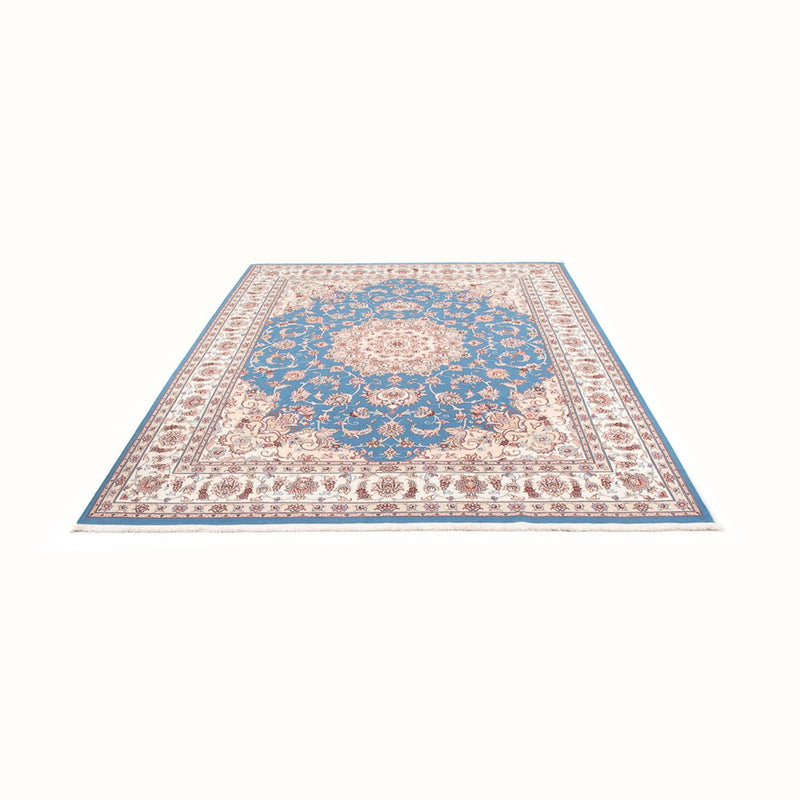 Täbriz - 50 Raj Teppich 197x253cm - Perserteppich - hellblau