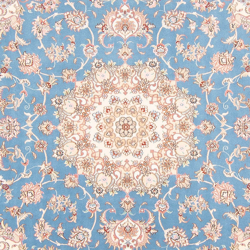 Täbriz - 50 Raj Teppich 200x251cm - Perserteppich - hellblau