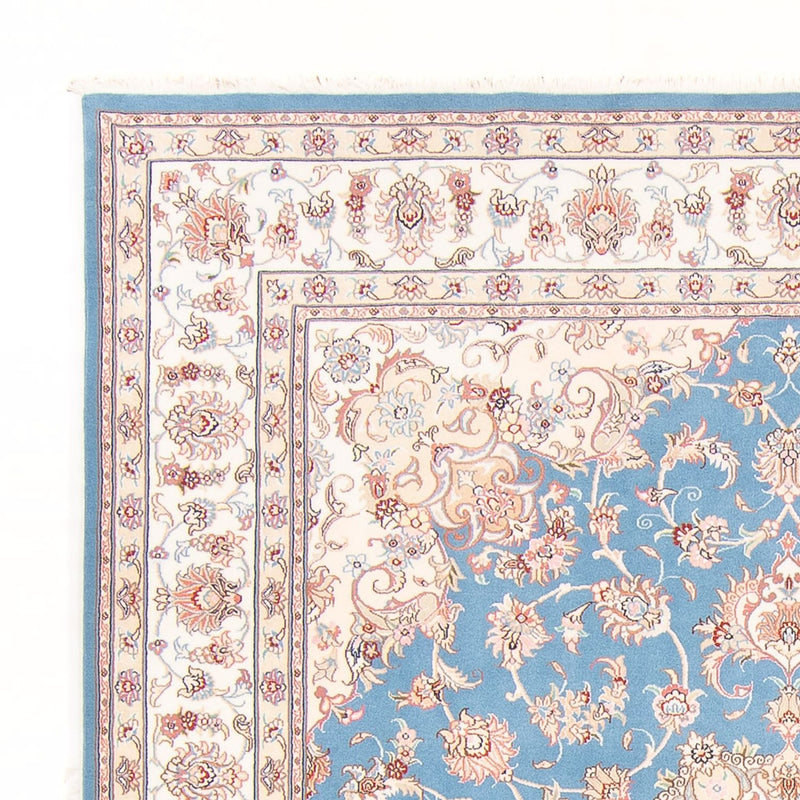 Täbriz - 50 Raj Teppich 200x251cm - Perserteppich - hellblau