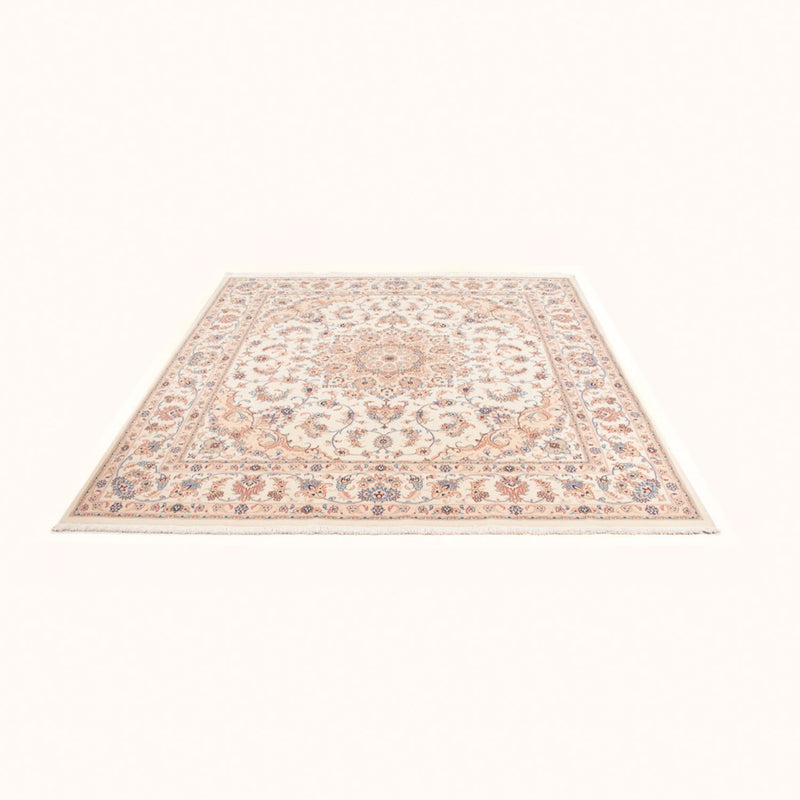 Täbriz - 50 Raj Teppich 198x211cm - Perserteppich - creme