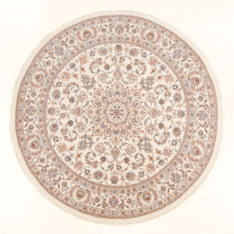 Täbriz - 50 Raj Teppich 197x199cm - Perserteppich - creme