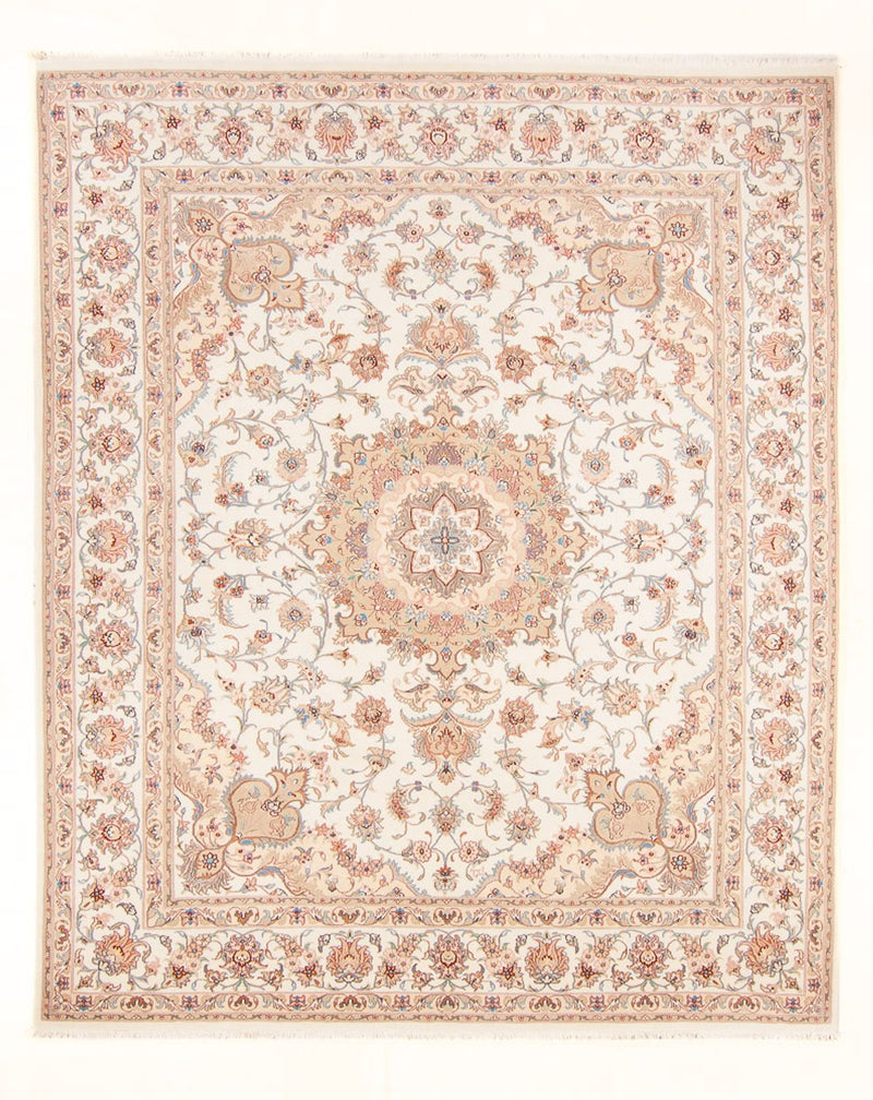 Täbriz - 50 Raj Teppich 200x252cm - Perserteppich - creme