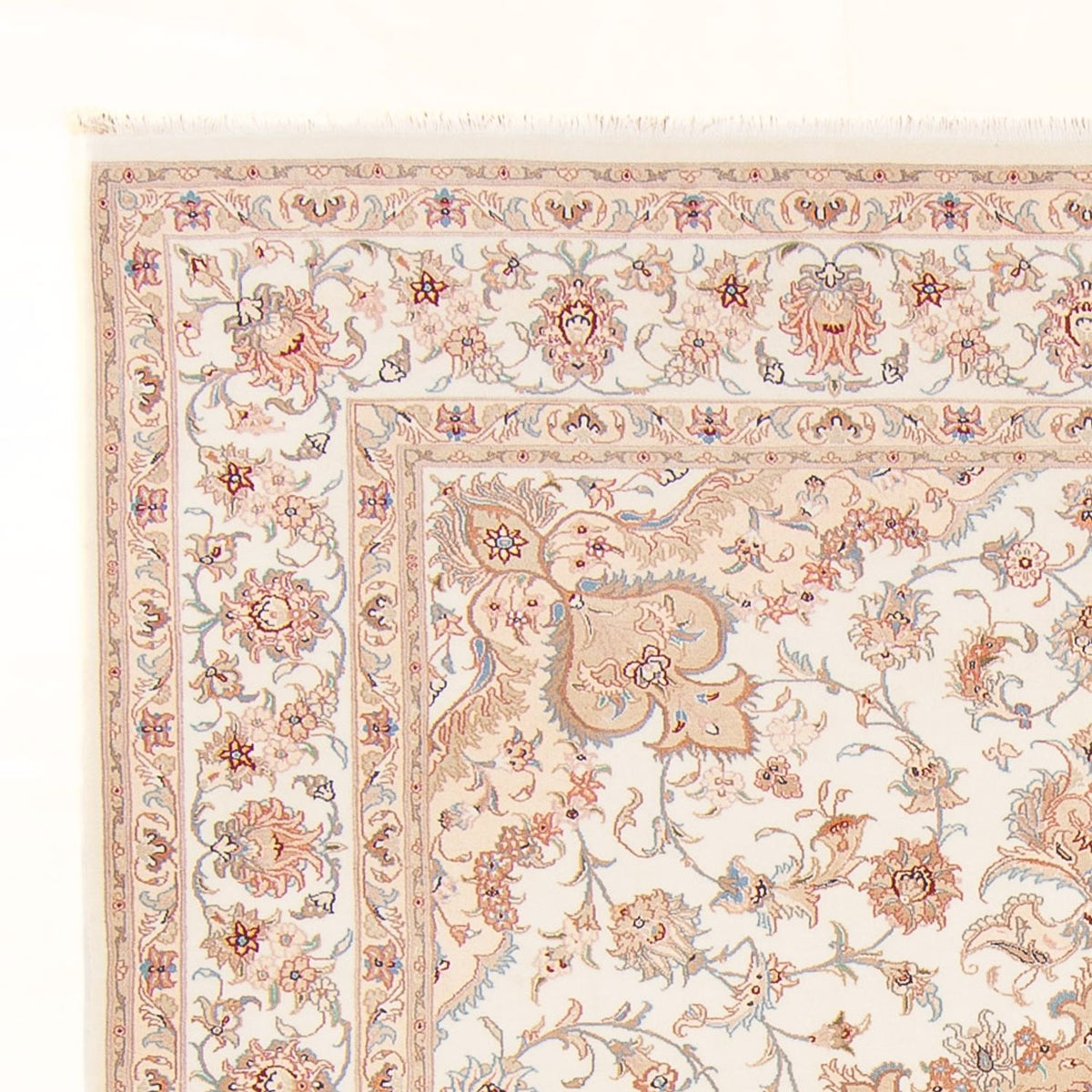 Täbriz - 50 Raj Teppich 200x252cm - Perserteppich - creme