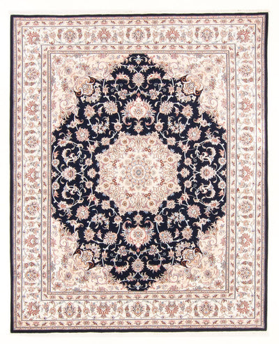 Täbriz - 50 Raj Teppich 198x250cm - Perserteppich - dunkelblau