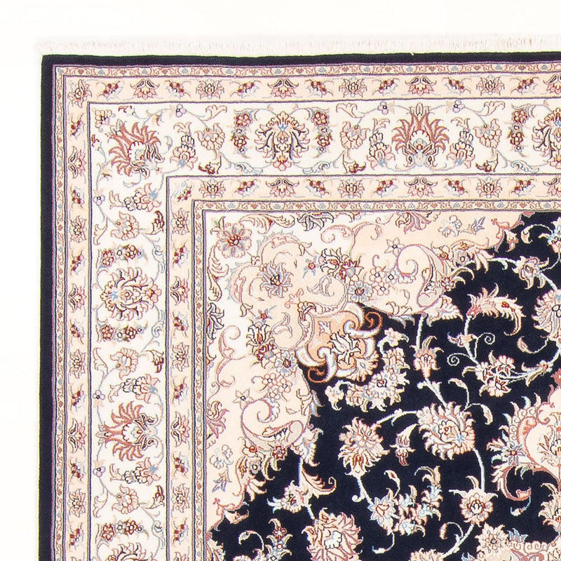 Täbriz - 50 Raj Teppich 198x250cm - Perserteppich - dunkelblau