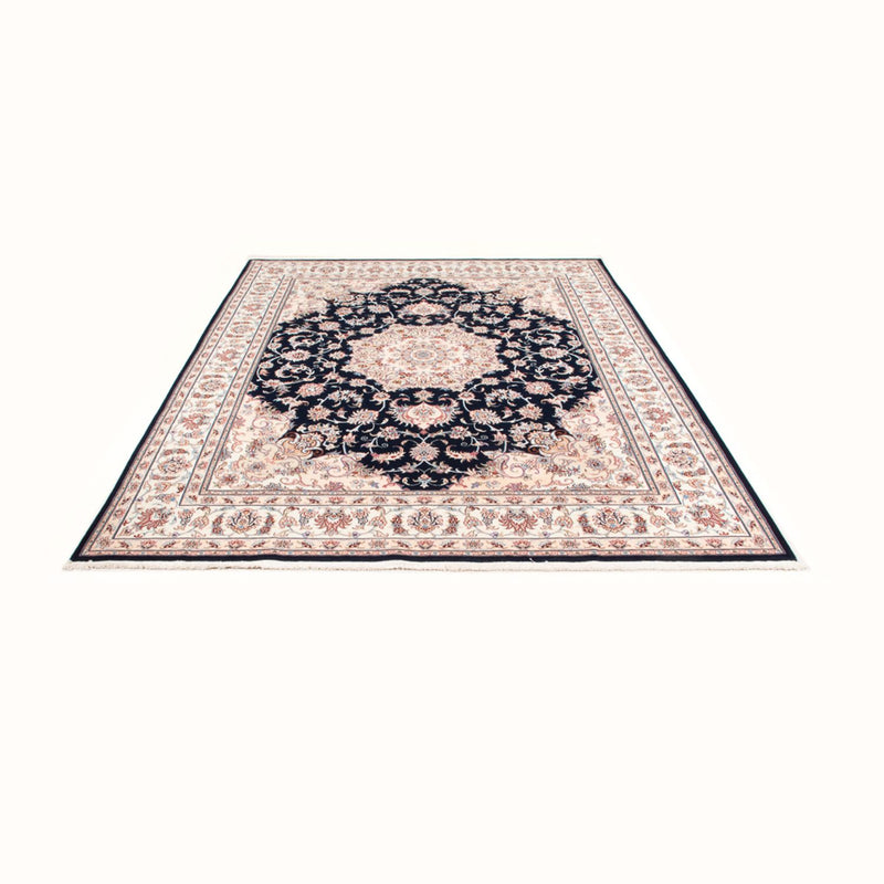 Täbriz - 50 Raj Teppich 198x250cm - Perserteppich - dunkelblau