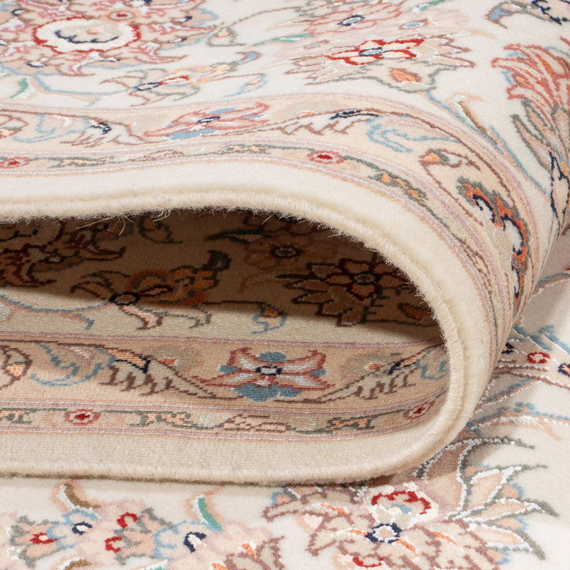 Täbriz - 50 Raj Teppich 198x305cm - Perserteppich - creme