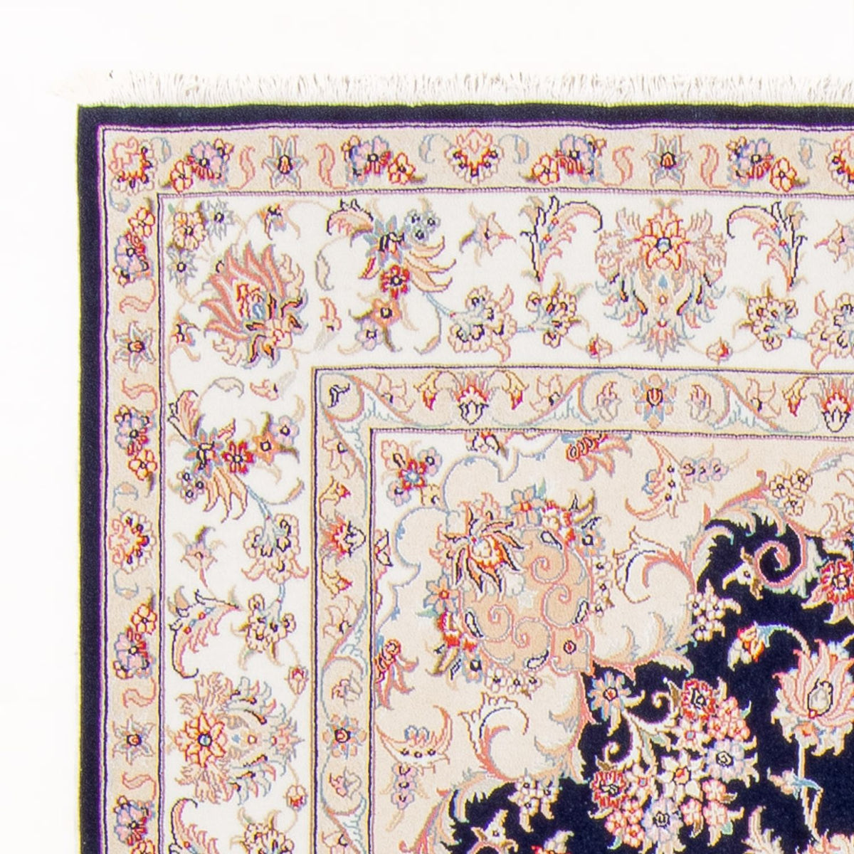 Täbriz - 50 Raj Teppich 168x233cm - Perserteppich - dunkelblau